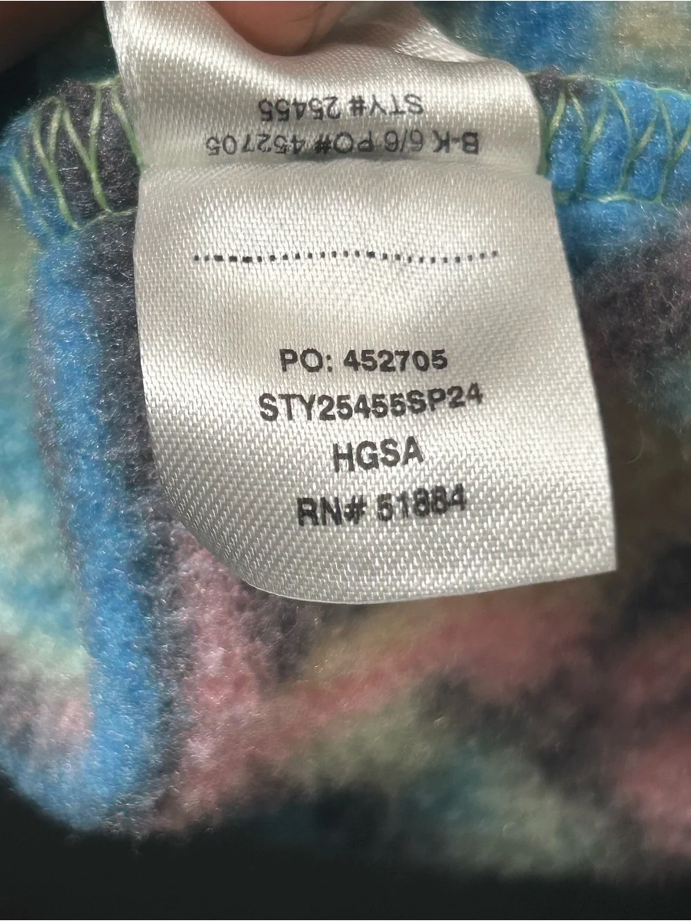 Patagonia Synchilla Multicolor Geometric Zip Fleece - Blue, Pink, Cream